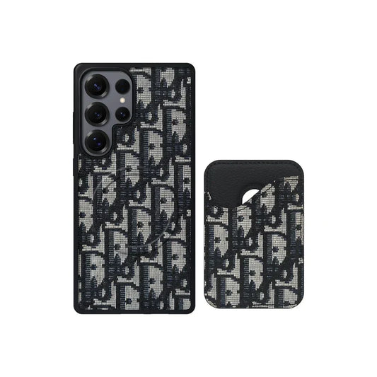 Dior-Inspired Oblique Jacquard Magnetic Cardholder Case | Samsung Galaxy S Series