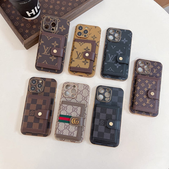 Luxury Classic Case with Card holder for iPhone 12-18 Pro & Pro Max