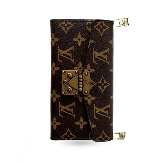 Monogram LV Luxurious Phone Case With Strap For iPhone 12-18 Pro & Pro Max