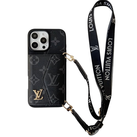 Crossbody Wallet Accordion Leather Card Holder Case for iPhone 13-18 Pro & Pro Max