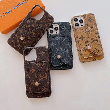 Designer Monogram Leather Phone Case – Shockproof Luxury Cover for iPhone 13–17 Series
