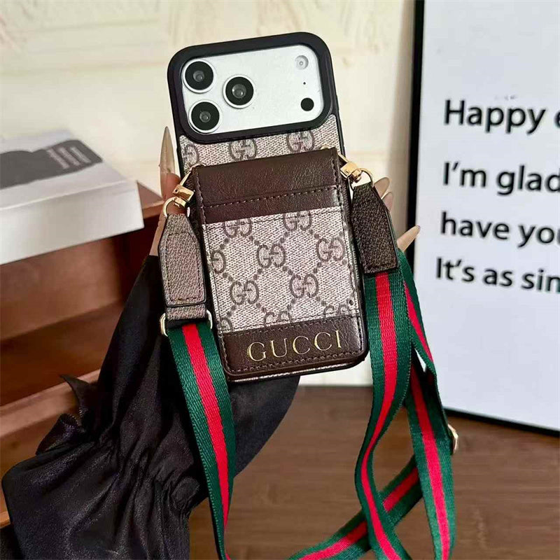 Luxury Louis Vuitton Phone case with card slot for iPhone 12-18 Pro & Pro Max