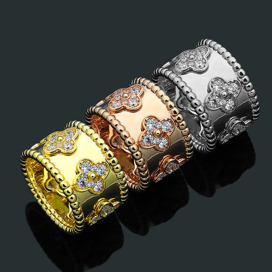 VAR14  VAC classic kaleidoscope 18K gold plating  rings jewelry
