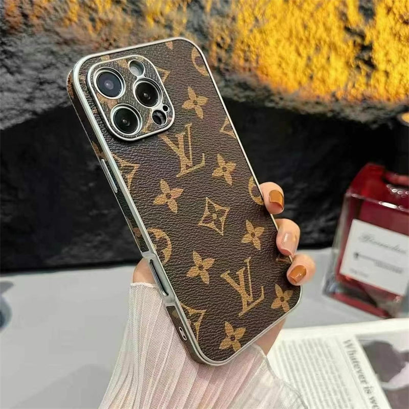 Luxury LV Leather iPhone Case