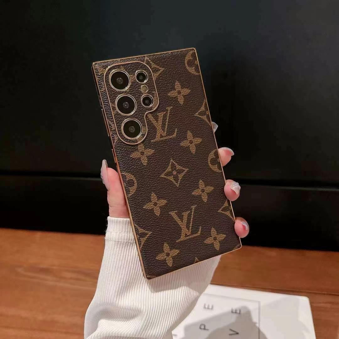 Luxury Monogram Square Trunk Case for Samsung Galaxy S22-S25