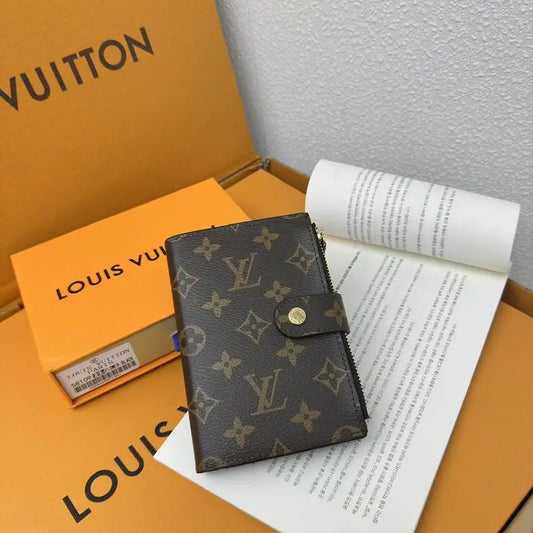 Luxury Wallet Brown Monogram Card Holder with Zipper