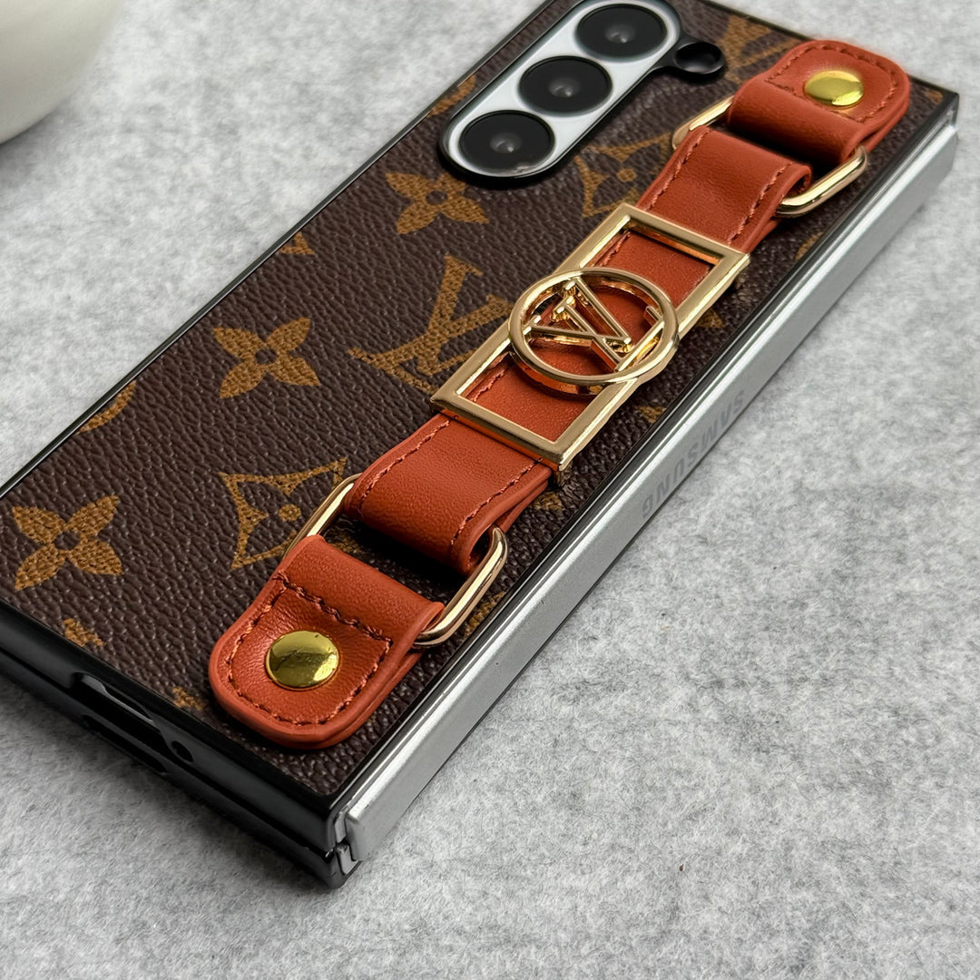 Monogram Case with Hand Strap for Samsung Z Fold 3-7