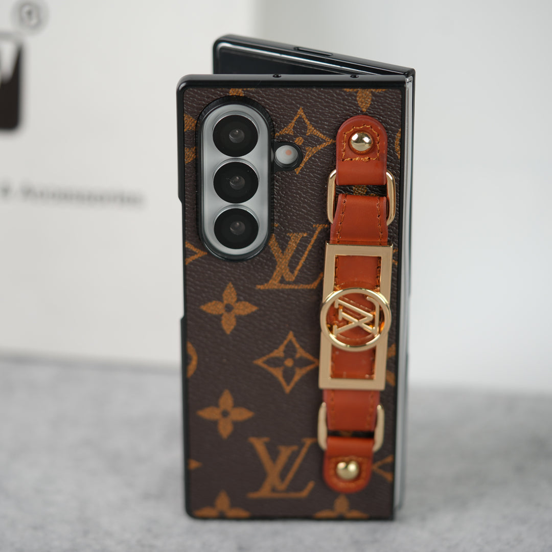Monogram Case with Hand Strap for Samsung Z Fold 3-7