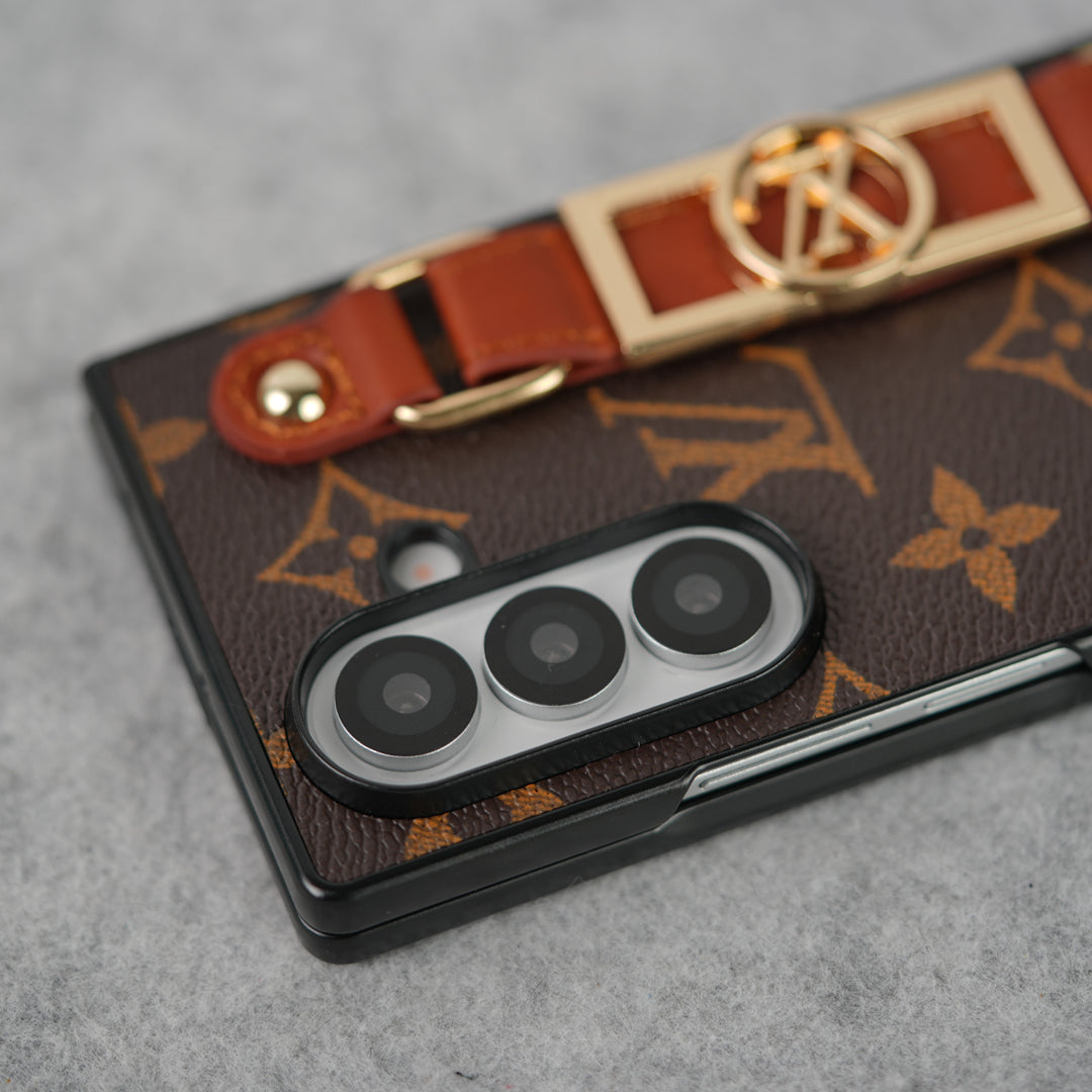 Monogram Case with Hand Strap for Samsung Z Fold 3-7