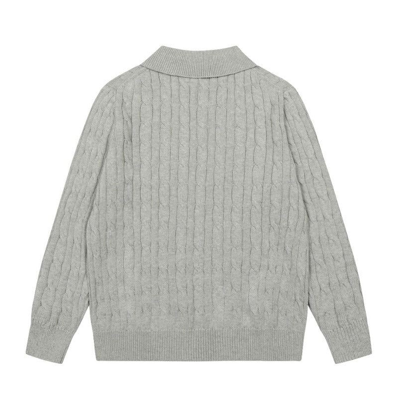 LFC5 New men's and women's spring and autumn collared sweaters, sweater base clothes