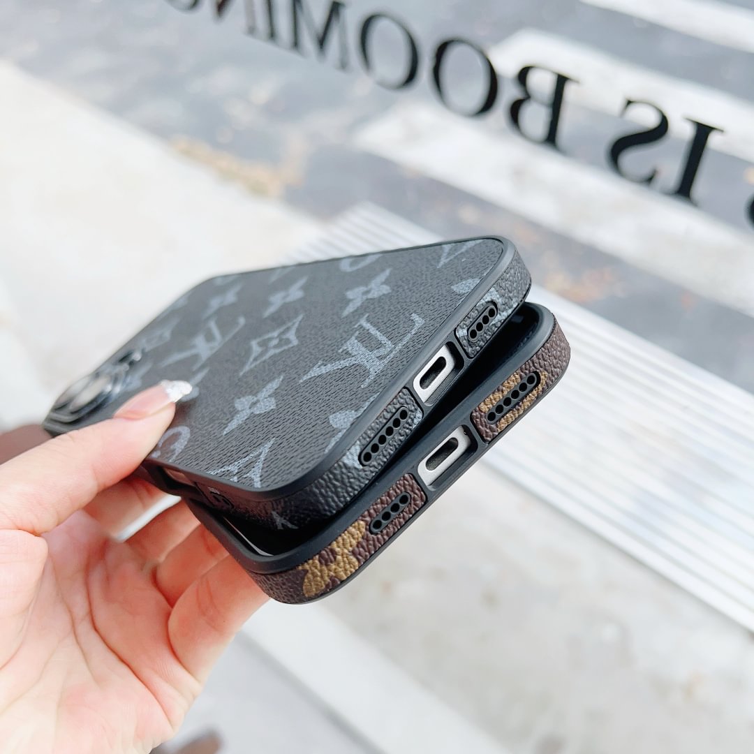 Louis Vuitton Case inspired classic leather for iPhone 13-18 Pro & Pro Max
