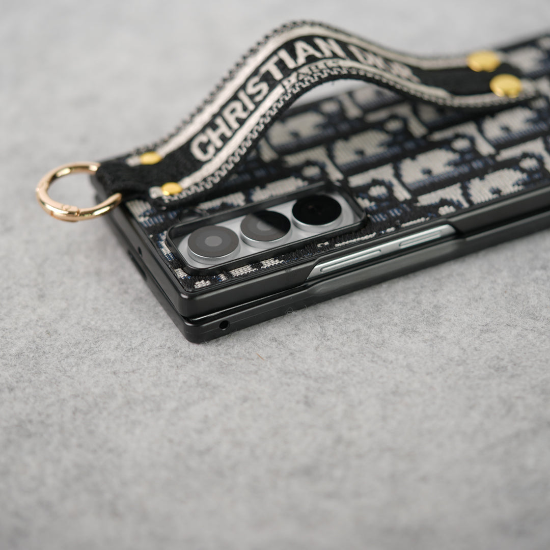 Luxury Brand Belt Embroidery Case for Samsung Z Fold 3-7