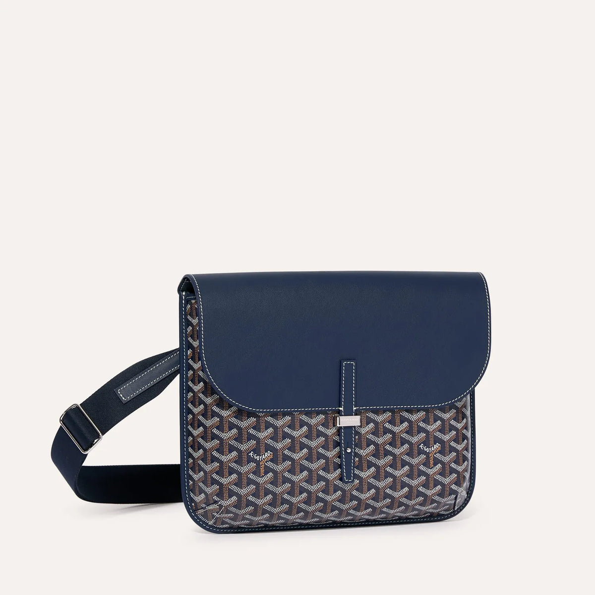Luxury Goyardine Chevron Messenger Crossbody Bag
