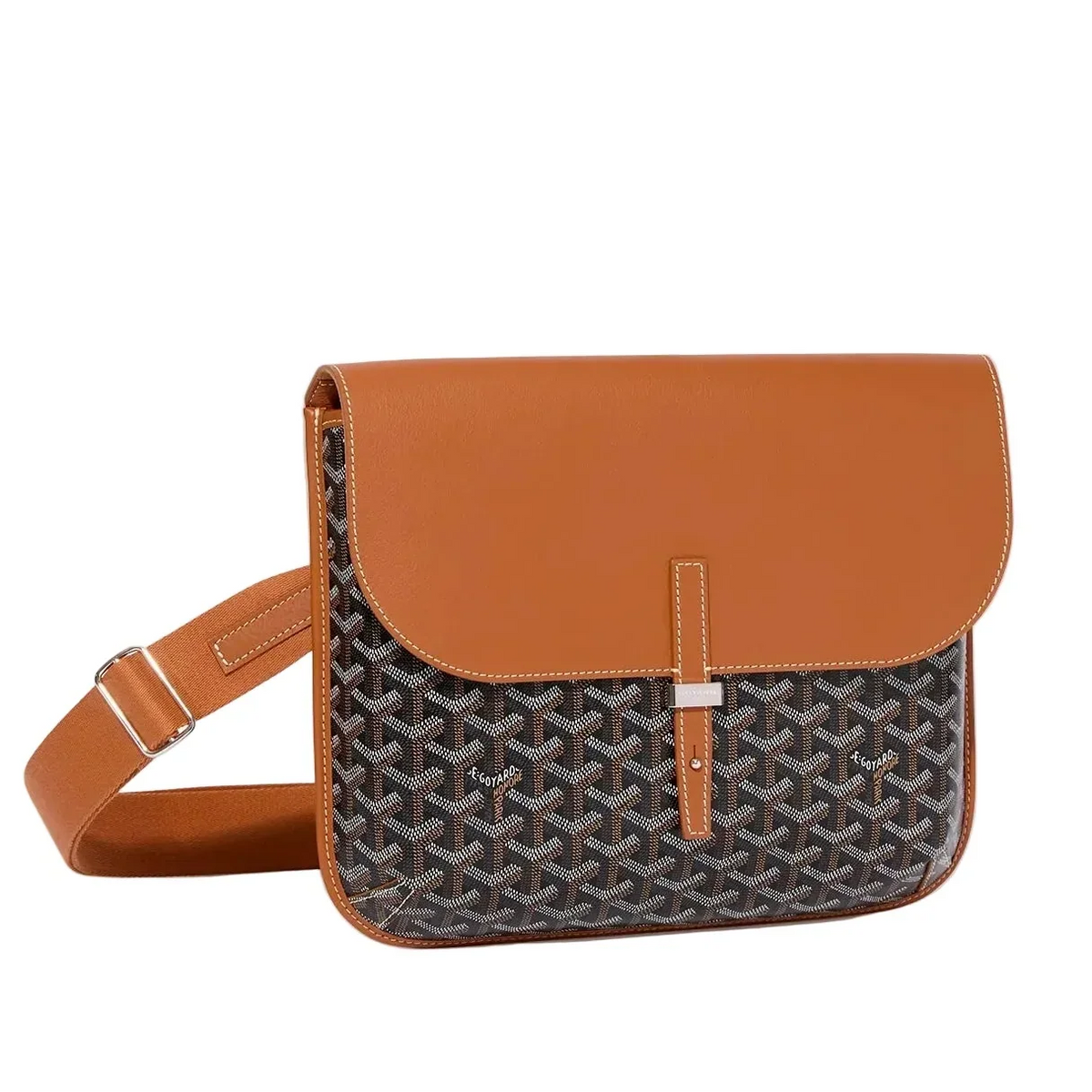 Luxury Goyardine Chevron Messenger Crossbody Bag